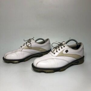 Footjoy FJ DryJoys Tour Sport Saddle Golf Shoes Mens 11M White Athletic 53581